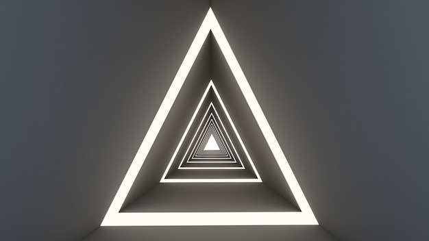 3d представляют абстрактной формы треугольника в предпосылке тоннеля