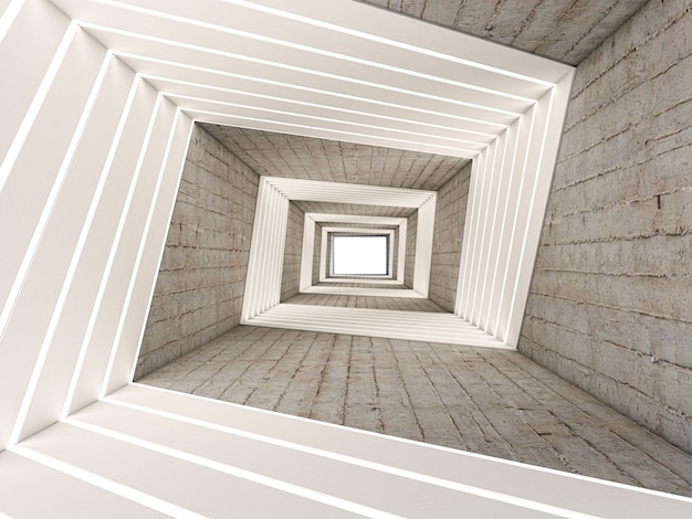 3d render of abstract in tunnel