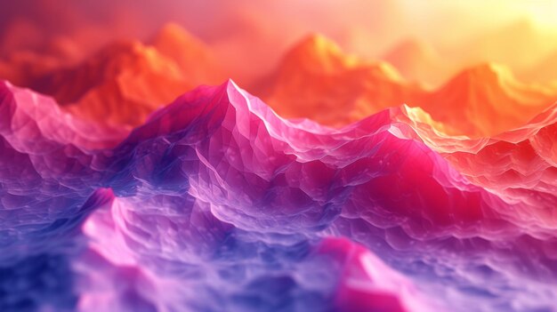 3d render of abstract wavy background creative design with vibrant colors generative ai