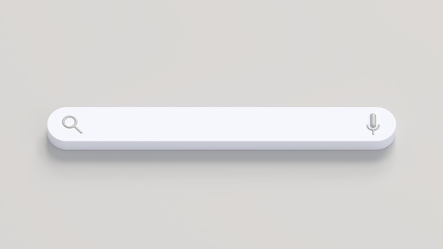 3d визуализация адресная строка поиск в Интернете минималистичный минимализм на сером фоне