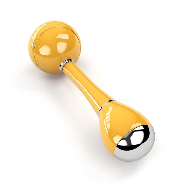 Foto render 3d del giocattolo baby rattle