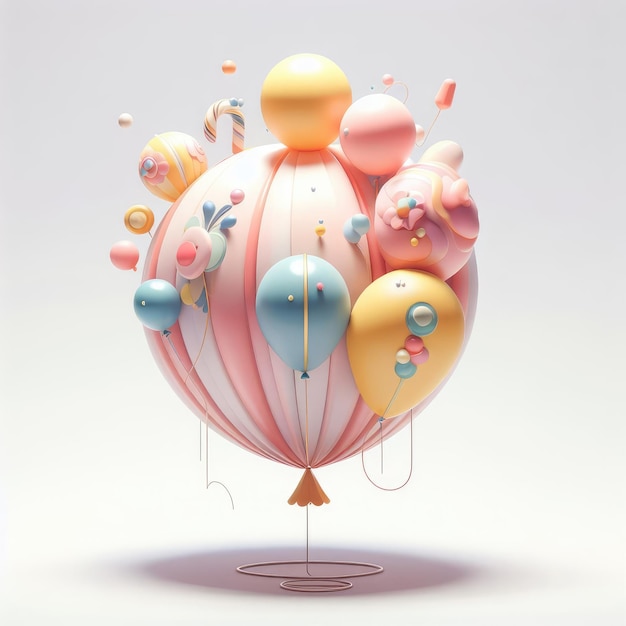 3d render of a balloon