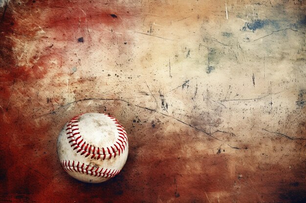 Photo 3d render of baseball on the field sport background