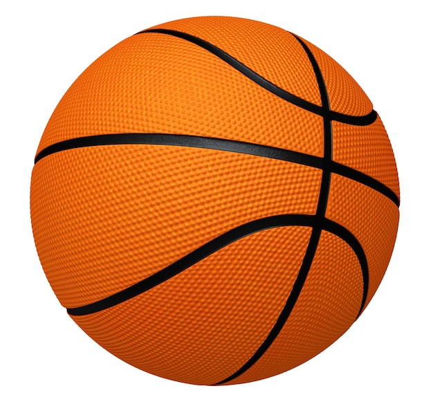 Photo 3d render basketball (clipping path)