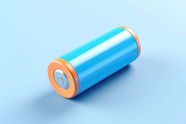 Photo 3d render battery isolated background