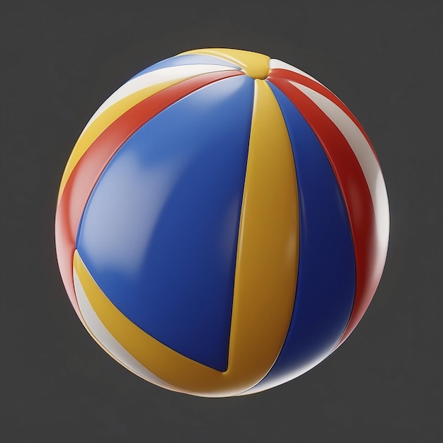 Photo 3d render of a beach ball