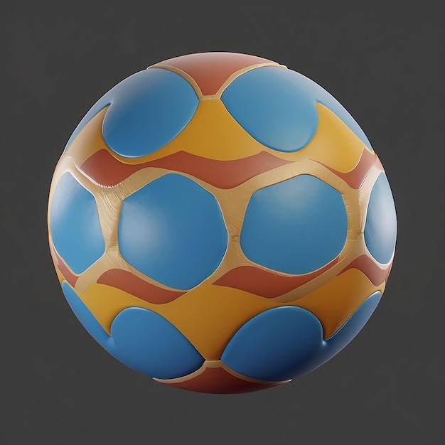 Photo 3d render of a beach ball