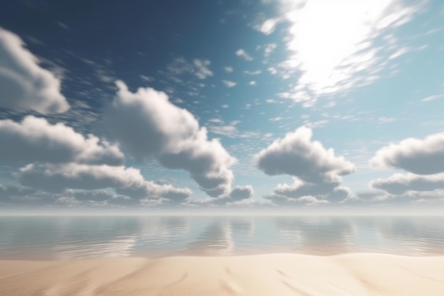 Foto 3d render beachscape sfondo