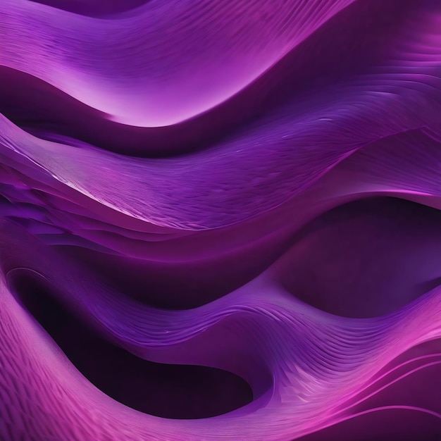 3d render beautiful abstract wave technology background with purple shapes digital effect corporate