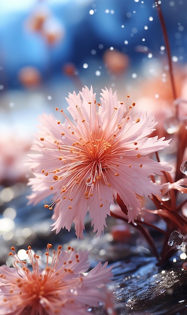 3d render beautiful flowers UHD Wallpaper