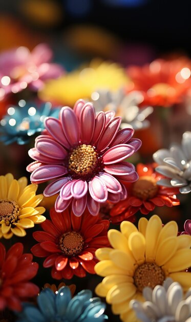 Photo 3d render beautiful flowers uhd wallpaper