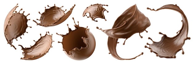 3D レンダリング チョコレートスプラッシュ
