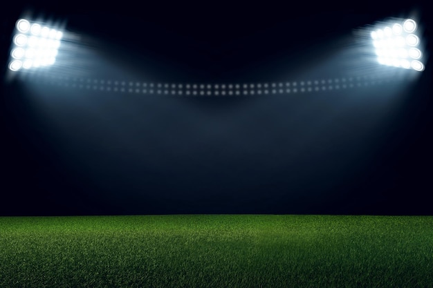 3d render black background stadium