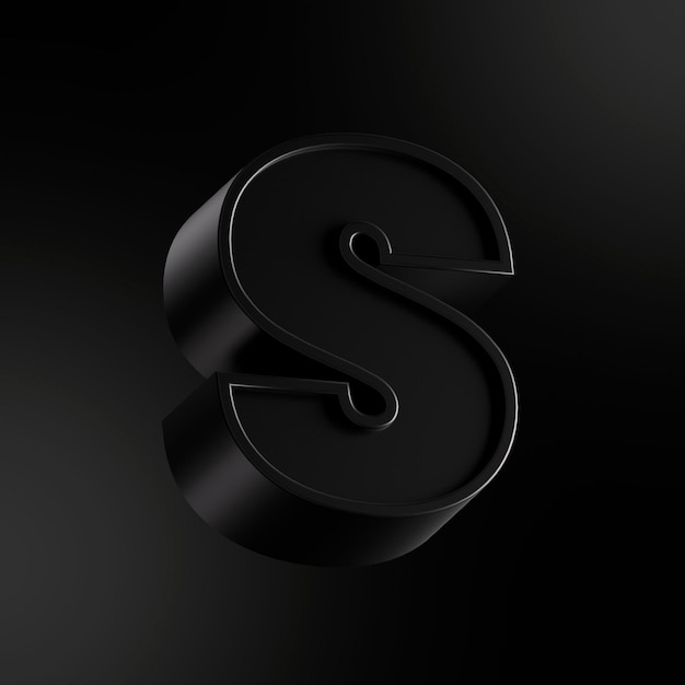 3D 渲染黑色的字符