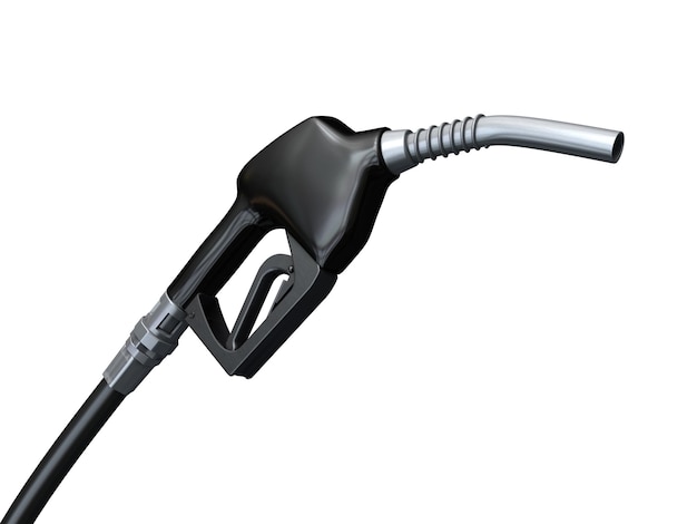 3d render black fuel pump (clipping path)