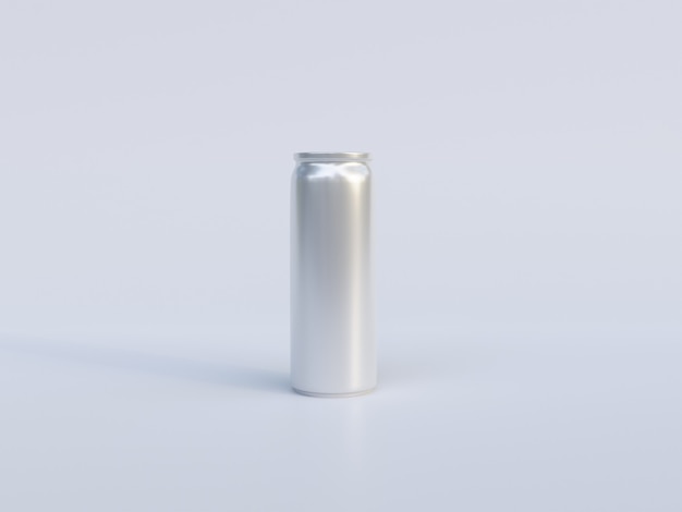 3D render Blank aluminium frisdrank of bier kan vers verpakkingsmodel op witte achtergrond leegmaken