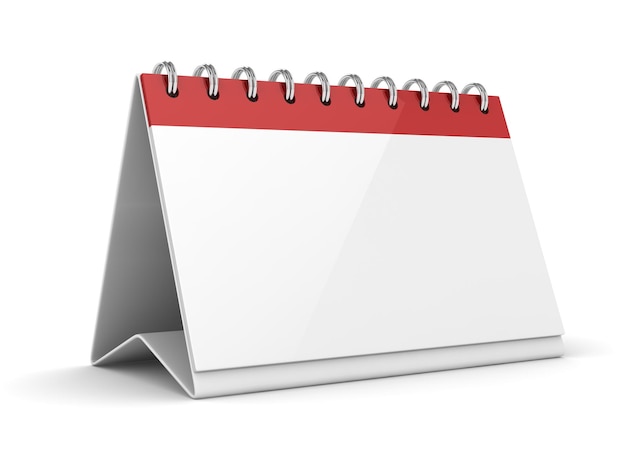 3d Render of Blank Calendar