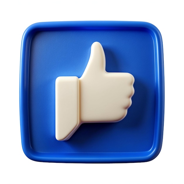 3D-рендер синего цвета, похожий на икону в речевом пузырьке Концепция социальных сетей