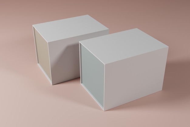 3d render box packaging for brand presentation