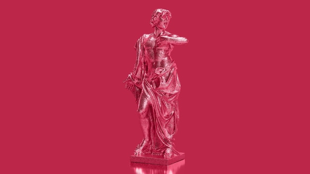 3d render brilliant magenta Artistic Innovation sculpture