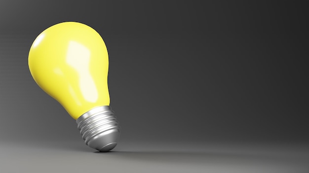 3d render bulb lamp inspiration