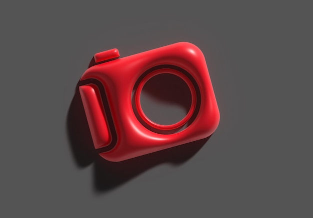 Photo 3d render camera icon