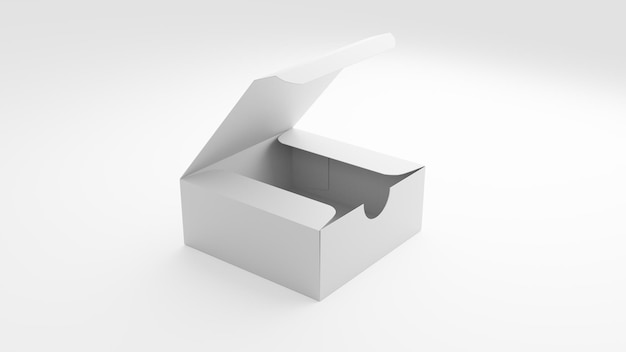 Photo 3d render cardboard box