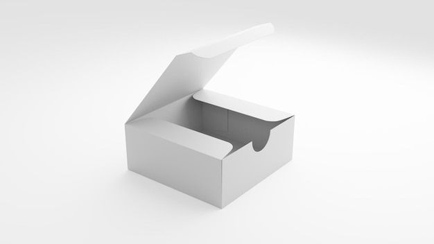 3D Render Cardboard Box