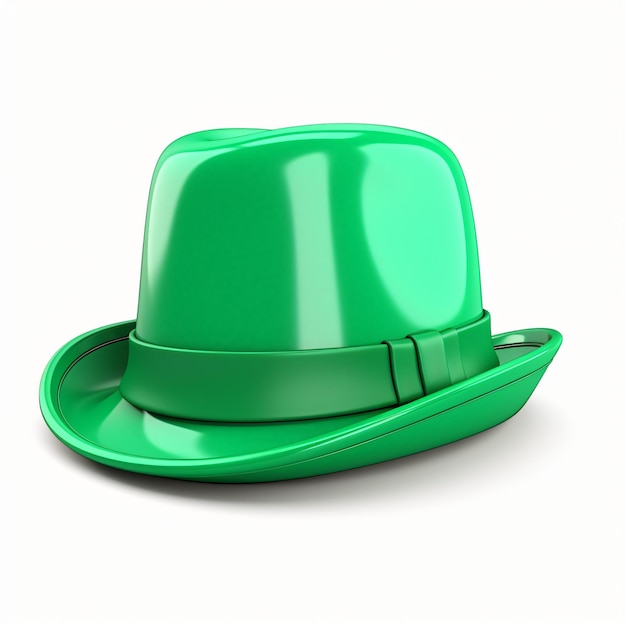 Photo 3d render cartoon hat of saint patricks day isolated generative ai