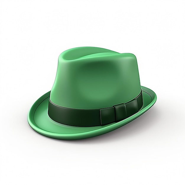 Photo 3d render cartoon hat of saint patricks day isolated generative ai