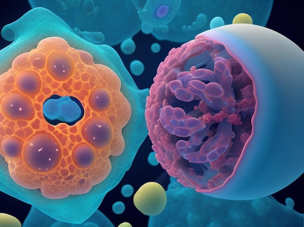 3D Render of Cells and Biological Tissues