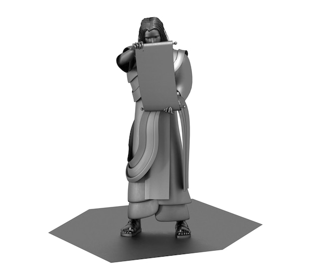 3d render character of a medieval man illustration