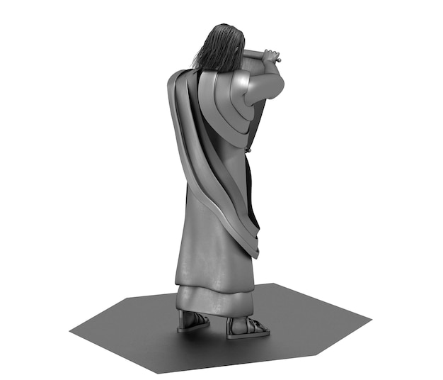 3D визуализация персонажа иллюстрации средневекового человека