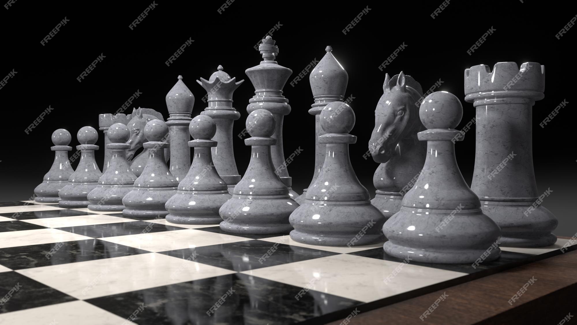 3d Rendered Metal Chess Pieces High-Res Stock Photo - Getty Images