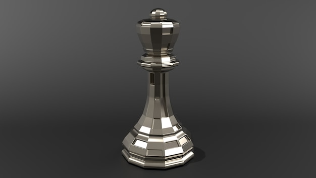 3d render chess piece realistic