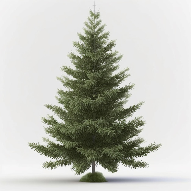 3d render Christmas tree on a white background