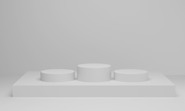 3D render. cilinder podium Abstracte minimale scène met geometrische.