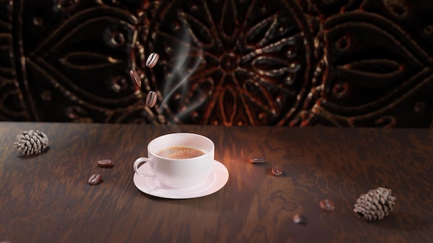 3d render coffee cup design