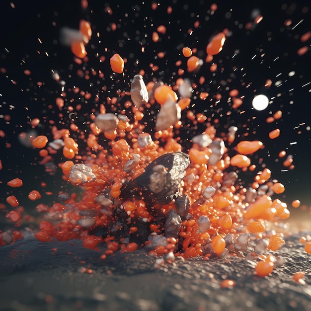 3d render of color explosion