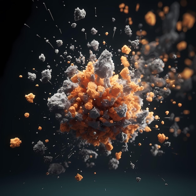 3d render of color explosion