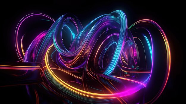 3d render colorful background with abstract shape Generative Ai