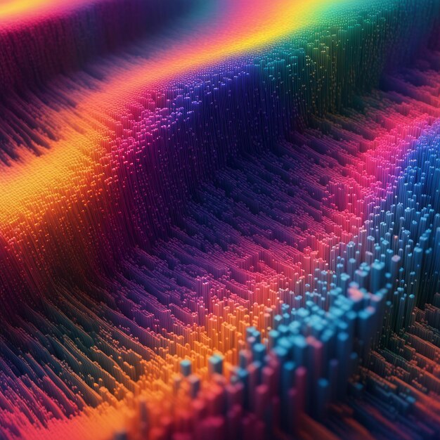 3D render of a colorful background