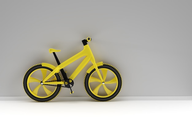 3D Render Concept of Modern Cycling  3D art design illustration.