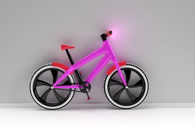 3D render Concept van moderne fietsen 3D kunst ontwerp illustratie.