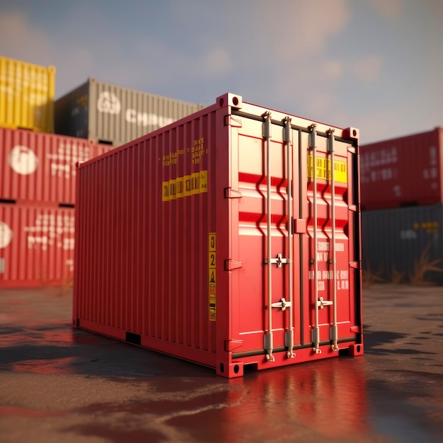 3D render container