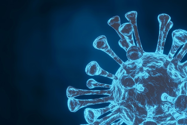3d render of Corona virus outbreaka dangerous flu strain cases as a pandemic medical