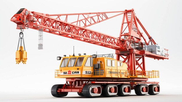 3D render Crane isolated on white background