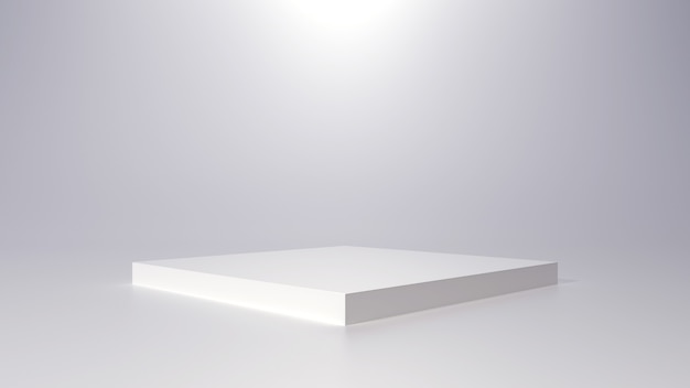 3D render of cubic platform