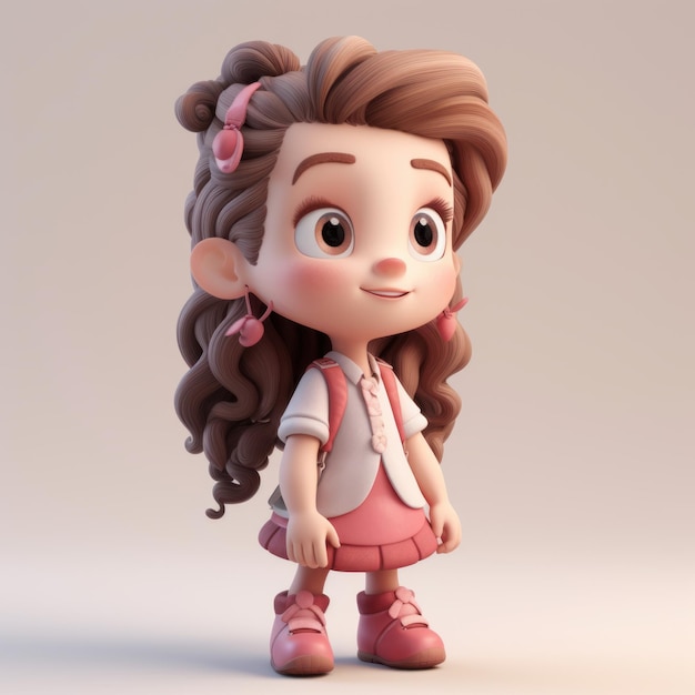 3d Render Of Cute Bella