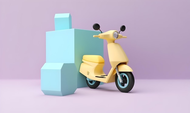 3d_render_delivery_motorcycle_mint_and_blue_colors